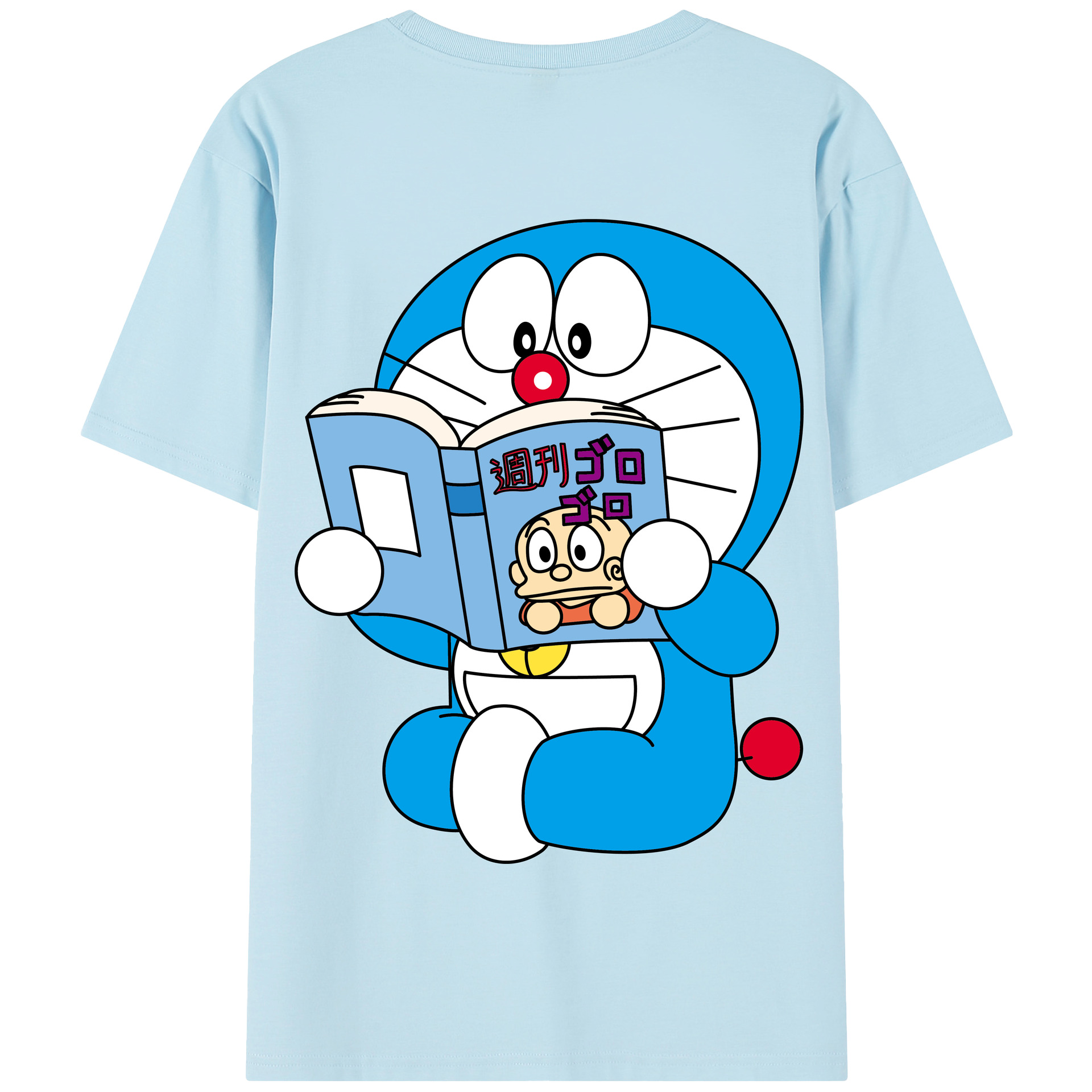 （画像用） ドラえもん Doraemon 綿100％半袖Tシャツ（背面プリント）
